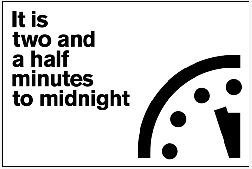 2.5 minutes to midnight