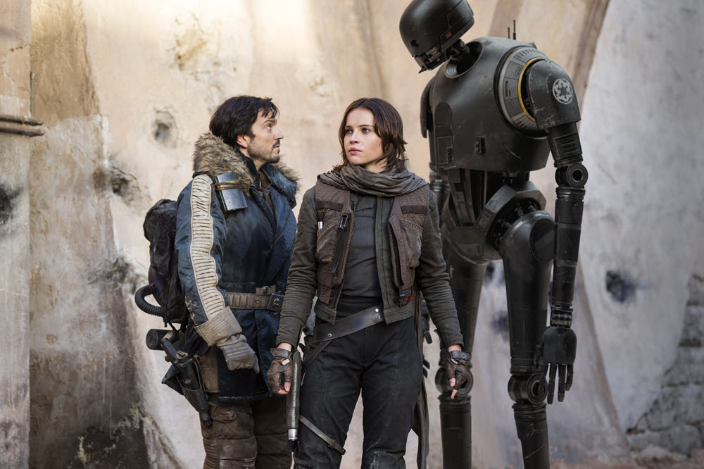Cassian, Jyn and K-2SO Rogue One