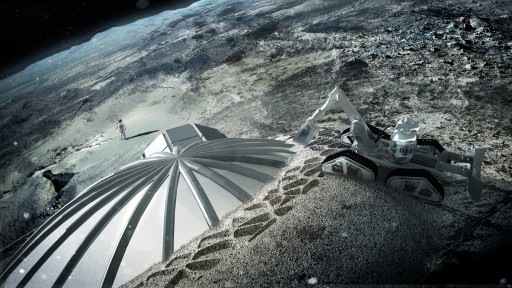Multi-dome_base_being_constructed