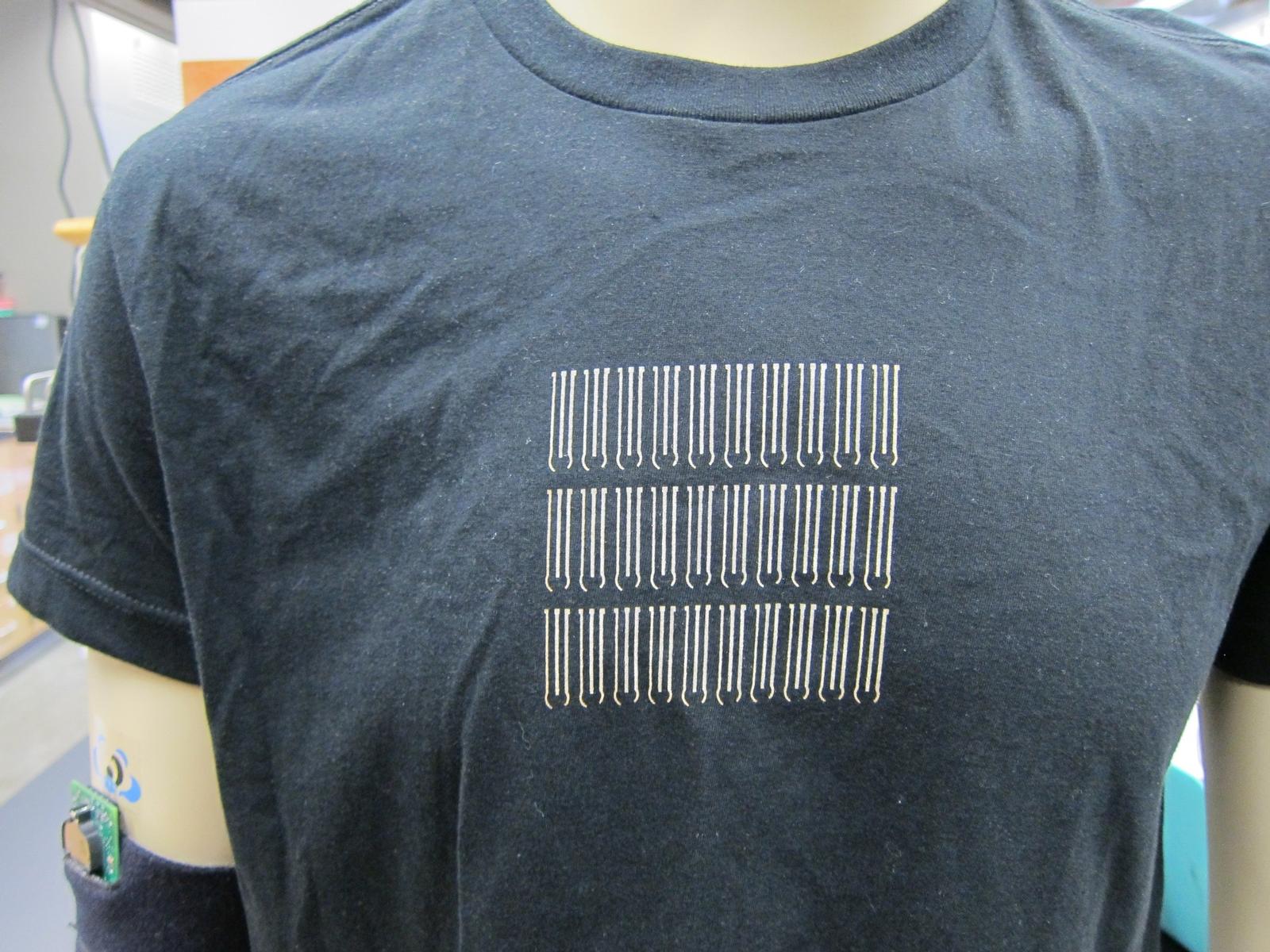 T-shirt with printed electrodes