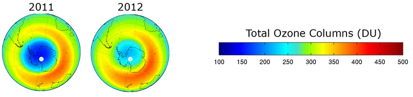 ozone levels 2011-2012