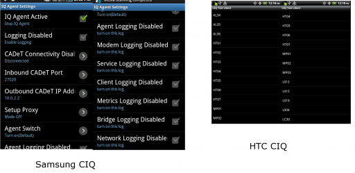 CIQ on a Samsung device