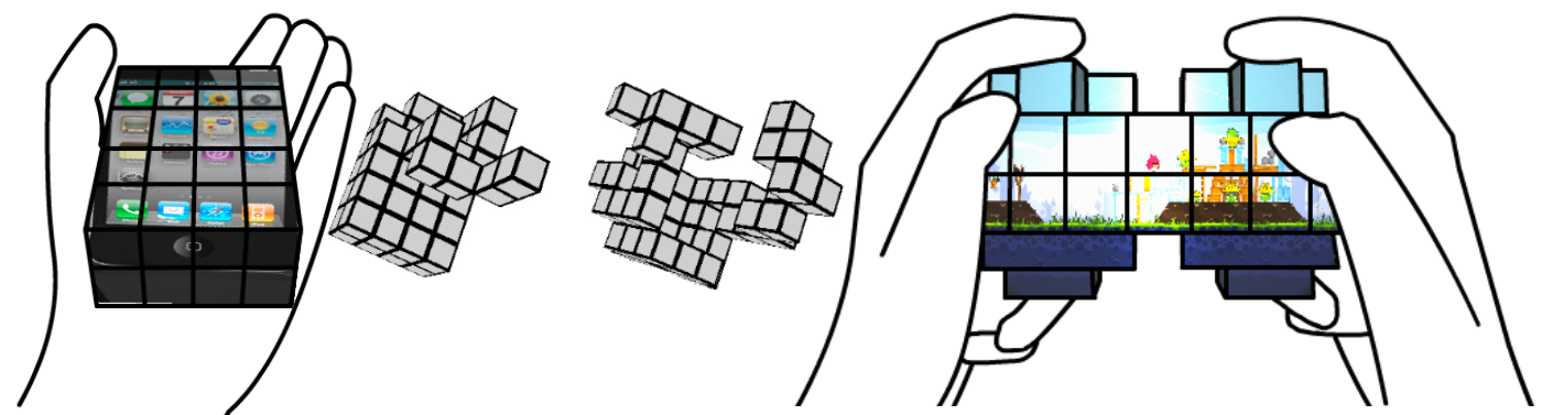 CUBIMORPH shape shifting devices