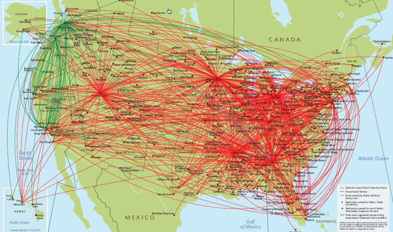 Delta US routes