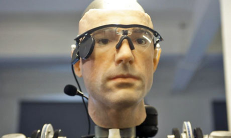 Face of a bionic man Face of a bionic man