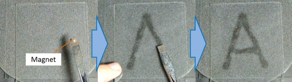 Handwriting with a magnet