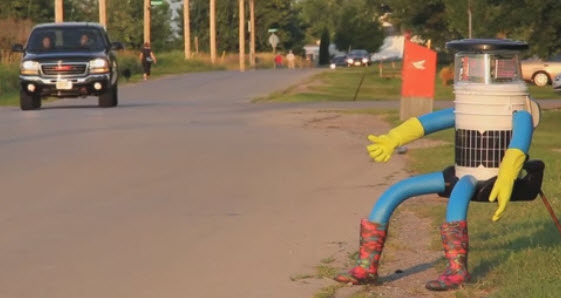 HitchBOT hitchhiking