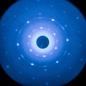 MOS2 electron diffraction pattern