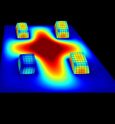 Oscillating gel pieces will move back together after being sliced Oscillating gel pieces will move back together after being sliced