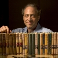Ray Kurzweil (with his collection of Tom Swift, Jr. books, which he read as a child) Circa 2003