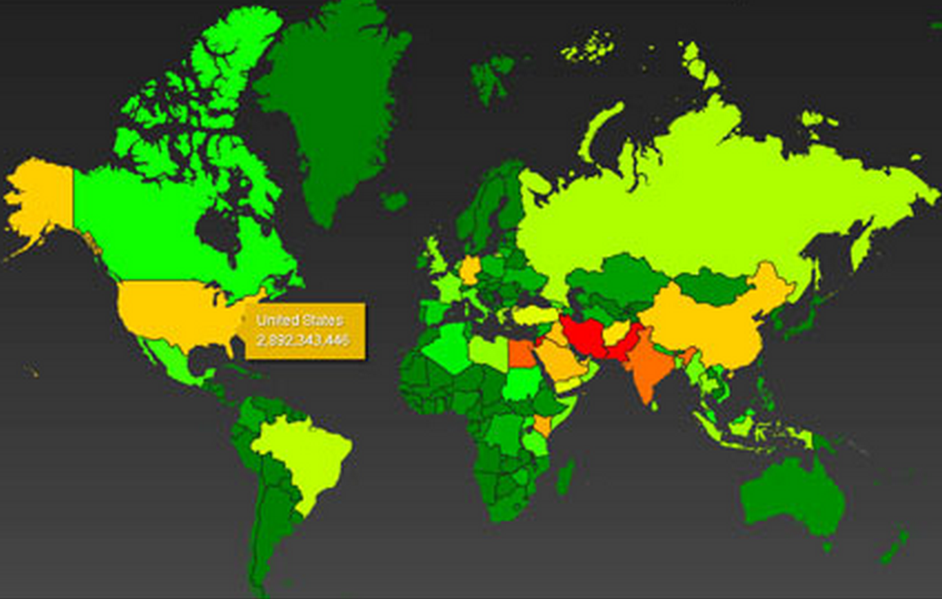 global heat map