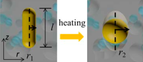 nanorod-to-sphere data encoding