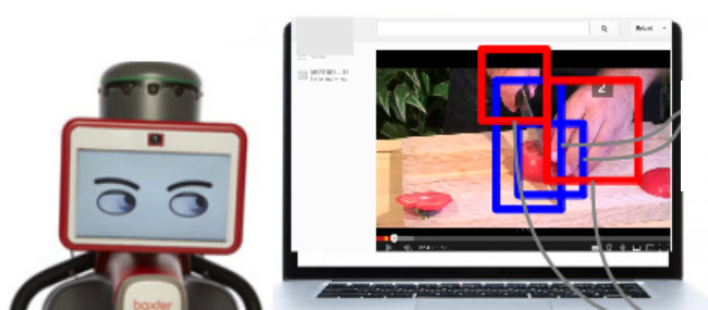 robot watching tv