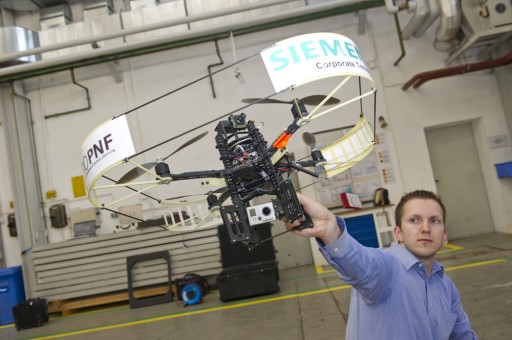 Minihelicopter equipped with onboard sensors